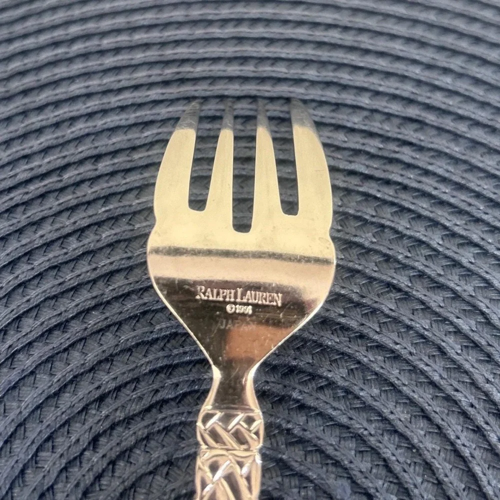 Equestrian Braid (Stainless, 1991) by RALPH LAUREN Flatware |‎ Salad Fork